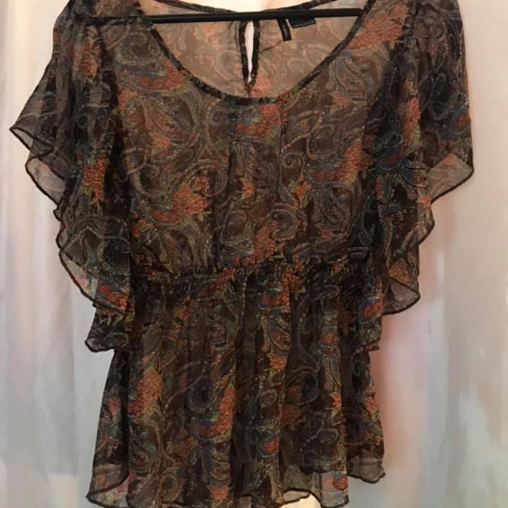 Paisley Flowered Dressy Blouse